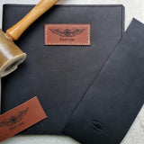 CASA (Australia) Pilot Logbook Cover (ATC or AirServices) - Black Aniline Leather - Pilot Log