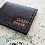 Anniversary Cross Card Wallet - Hand Finished - Embossed Initials & Date