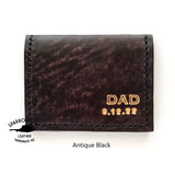 Anniversary Cross Card Wallet - Hand Finished - Embossed Initials & Date