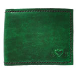 The Love Wallet - Hand Dyed - Embossed Heart between Two Initials