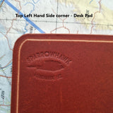 Buffalo Leather Desk Pad 60cm x 30cm x 3.6mm - Vegetable Tanned Whisky