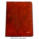 A4 Portfolio - Hand Finished Leather - Black Interior - Embossed Initials