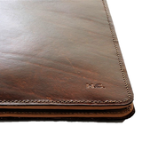 A4 Portfolio - Hand Finished Leather - Tan Interior - Embossed Initials