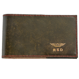 FAA (US) Pilot Logbook Cover PPL - 1 colour embossed small wings & initials