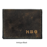 Urban Cross Card Wallet - Hand Finished - Embossed Initials