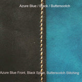 Pilot Logbook Cover - book closure, 2 colour spine / front, wings / initials plate