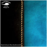 Pilot Logbook Cover - book closure, 2 colour spine / front, laser engraved wings & name