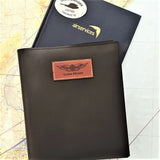 CASA (Australia) Logbook & Licence Folder Cover COMBO - Black Aniline Leather