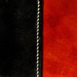 Pilot Logbook Cover - book closure, 2 colour spine / front, carved wings /embossed initials