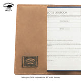 Nubuck leather Pilot logbook cover for CASA ATC Pilot Logbook Pilot Logbook cover for CASA Air Services logbook Sparrowhawk Leather