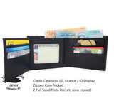 Inside Sparrowhawk NZ handmade mens wallet intials coin pocket anniversary wallet