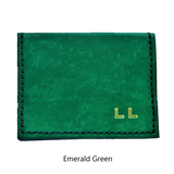 Urban Cross Card Wallet - Hand Finished - Embossed Initials