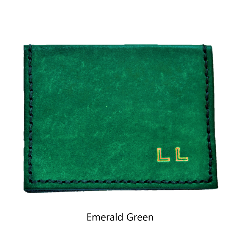 Urban Cross Card Wallet - Hand Finished - Embossed Initials