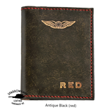 FAA (US) Pilot Licence & Medical Certificate wallet - 1 colour - Embossed Initials