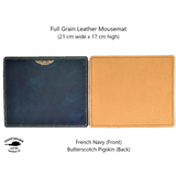 Pilot leather mouse mat handmade New Zealand Sparrowhawk Leather