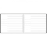 Perfectly plain ruled pages makes Letts of London's Black Quarto Guest book a perfect memorial book