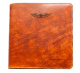 NZCAA Pilot Logbook Cover - book closure, 1 colour, laser engraved wings & name