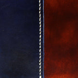 Pilot Logbook Cover - book closure, 2 colour spine / front, carved wings /embossed initials