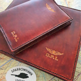 CASA (Australia) Logbook & Licence Folder Cover Combo - Hand Finished Leather
