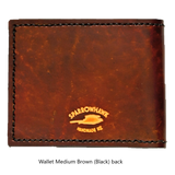 Personalised mens wallet with coin pocket initials handmade men's wallet NZ Sparrowhawk Leather