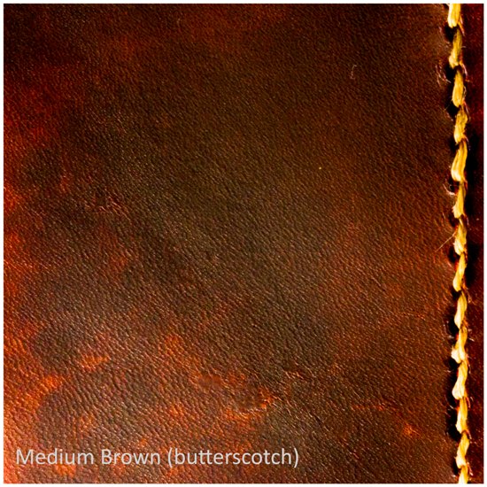 A4 Portfolio - Hand Finished Leather - Tan Interior - Black Brass Nameplate
