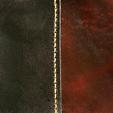 Pilot Logbook Cover - book closure, 2 colour spine / front, carved wings /embossed initials