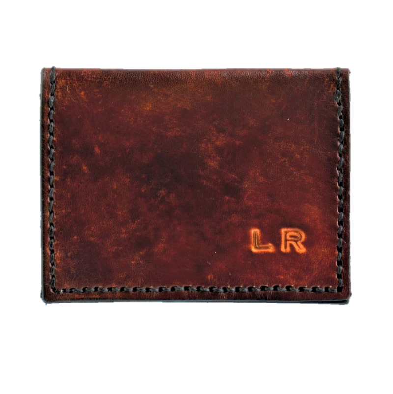 Urban Cross Card Wallet - Hand Finished - Embossed Initials