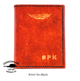 FAA (US) Pilot Licence & Medical Certificate wallet - 1 colour - Embossed Initials