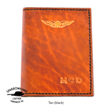 FAA (US) Pilot Licence & Medical Certificate wallet - 1 colour - Embossed Initials