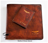 NZCAA Logbook & Licence / Medical Certificate Wallet Combo - Hand Finished Leather