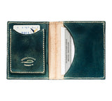 Handmade, Leather Pilot Licence & Medical Certificate Wallet. Personalised with Embossed Initials, Pilot Wings brevet. Suits Credit Card style Pilot's Licence. French Navy wiht Bone Stitching. Sparrowhawk Leather NZ