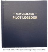 NZCAA Pilot Logbook Cover - embossed small wings & initials
