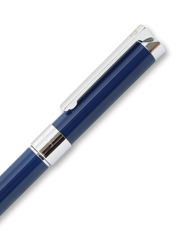 Give a Blue & Chrome Noblesse pen gift with Sparrowhawk Leather personalised Pilot Logbook Cover
