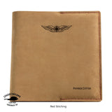 Aviation Theory Services (ATC) pilot logbook leather cover (Nubuck) by Sparrowhawk Leather