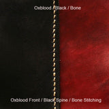 Pilot Logbook Cover - book closure, 2 colour spine / front, wings / initials plate