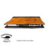 CASA (Australia) Pilot Logbook Cover - 2 colour spine / front, laser engraved wings & name