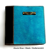 Pilot Logbook Cover - book closure, 2 colour spine / front, wings / initials plate