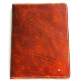 A4 Portfolio - Hand Finished Leather - Tan Interior - Embossed Initials