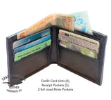 Pilots Slimline Billfold Wallet (no display) - Embossed Initials & Wings