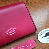 Womens Compact Wallet - Black Interior - Embossed Initials