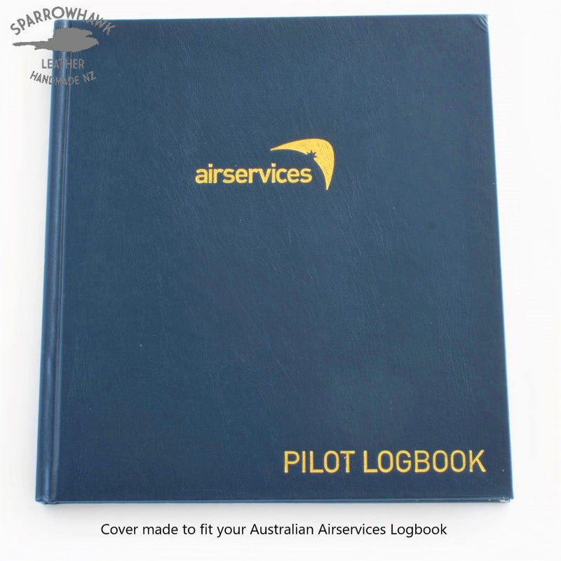 CASA (Australia) Pilot Logbook Cover (ATC or AirServices) - Black Aniline Leather -  Pilot Log