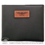 CASA (Australia) Pilot Logbook Cover (ATC or AirServices) - Black Aniline Leather -  Pilot Log