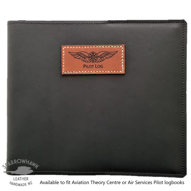 CASA (Australia) Pilot Logbook Cover (ATC or AirServices) - Black Aniline Leather -  Pilot Log