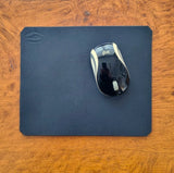 Buffalo Leather Desk Pad 3.6mm - Matt Black - Optional Embossed initials - various sizes