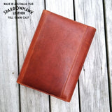 Full Grain Calf Leather Journal cover closed for Moleskine Large A5 notebook
