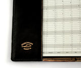 Diary / Journal / Book Cover - 2 Colour Spine / Front - Black / Brass Nameplate