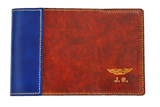 FAA (US) Pilot Logbook Cover PPL - 2 colour spine / front, embossed wings & initials