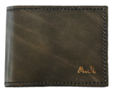 Slimline Billfold Wallet (display) - Black Interior - Embossed Initials