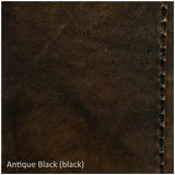 A4 Portfolio - Hand Finished Leather - Black Interior - Black Brass Nameplate