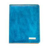 A4 Portfolio - Hand Finished Leather - Tan Interior- Stainless Steel nameplate